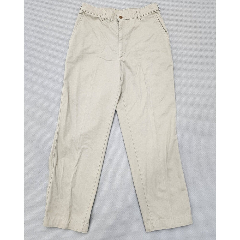 Vintage Farah Pants Mens 32x32 Tan Dress Trousers Made USA 80s